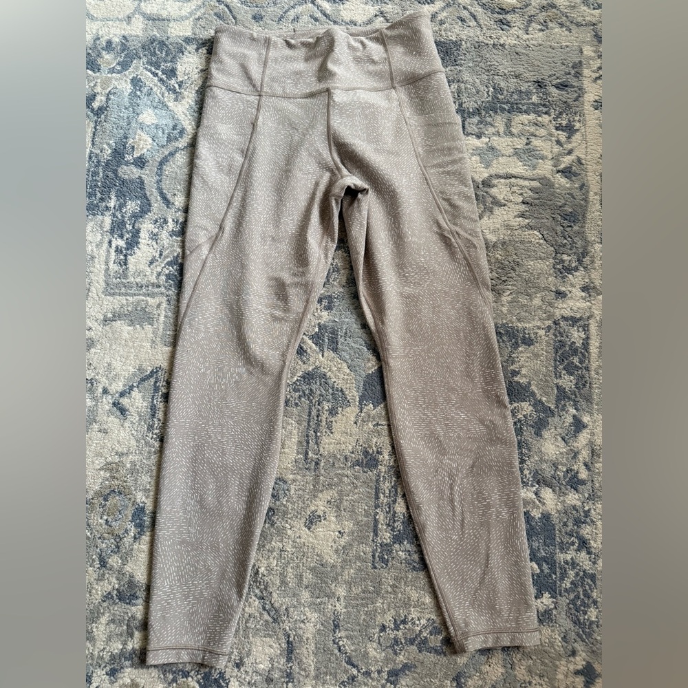 Athleta Beige Patterned Leggings